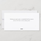 Cartes Pour Fêtes Annuelles Courrier de Noël de Bohême Salutation d'entreprise (Dos)