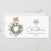 Cartes Pour Fêtes Annuelles Courrier de Noël de Bohême Salutation d'entreprise (Devant)