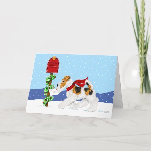 Cartes Pour Fêtes Annuelles Courrier de Noël de Fox de fil (Devant)