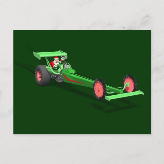 Cartes Pour Fêtes Annuelles Course du Père Noël Drag (Devant)