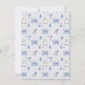 Cartes Pour Fêtes Annuelles Courses hivernales - Arbre de Noël de Snowman (Devant)