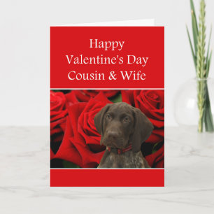 Cartes Pour Fêtes Annuelles Cousin & Femme Glossy Grizzly Valentine
