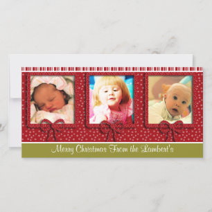 Cartes Pour Fêtes Annuelles Coute Tiny Snowflakes Stripes Christmas Photo