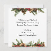 Cartes Pour Fêtes Annuelles Couteau sur un Noël rustique à la ferme (Dos)