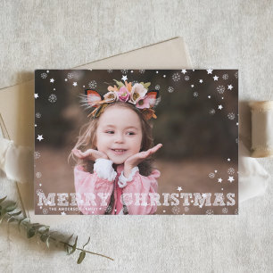 Cartes Pour Fêtes Annuelles Couteaux de neige superposer Joyeux Noël Photo