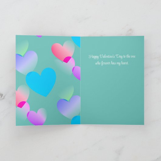 Cartes Pour Fêtes Annuelles Coutume Amour Coeurs luisants Saint-Valentin (Intérieur)