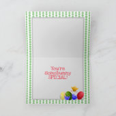 Cartes Pour Fêtes Annuelles Coutume de l'enfant vert de Bunny de Pâques (Intérieur)