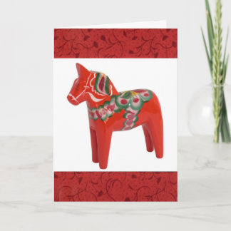 Cartes Pour Fêtes Annuelles Coutume de Scandinave de cheval de Dala de Suédois