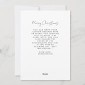 Cartes Pour Fêtes Annuelles Couverture de la Revue Photo Moderne Chic Noël (Dos)