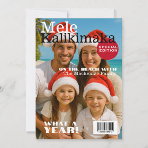 Cartes Pour Fêtes Annuelles Couverture de magazine Mele Kalikimaka Famille Per