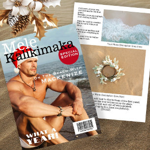 Cartes Pour Fêtes Annuelles Couverture de magazine Mele Kalikimaka Personnalis