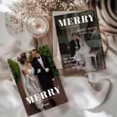 Cartes Pour Fêtes Annuelles Couverture de magazine tendance Noël marié