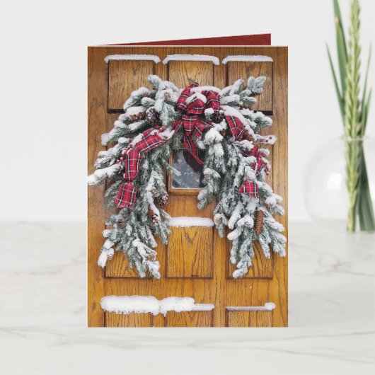 Cartes Pour Fêtes Annuelles couverture de neige pinède de Noël (Devant)