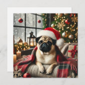 Cartes Pour Fêtes Annuelles Couverture de Norman T Pug (Devant / Derrière)