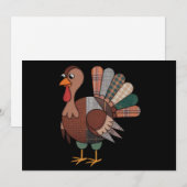 Cartes Pour Fêtes Annuelles Couverture de Thanksgiving patchwork en forme de d (Devant / Derrière)