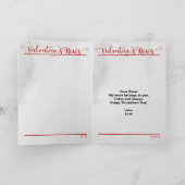 Cartes Pour Fêtes Annuelles Couverture du journal de la Saint Valentin (Intérieur)