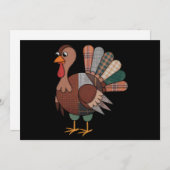 Cartes Pour Fêtes Annuelles Couvre-lit patchwork de Thanksgiving Dinde Automne (Devant / Derrière)