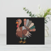 Cartes Pour Fêtes Annuelles Couvre-lit patchwork de Thanksgiving Dinde Automne (Debout devant)