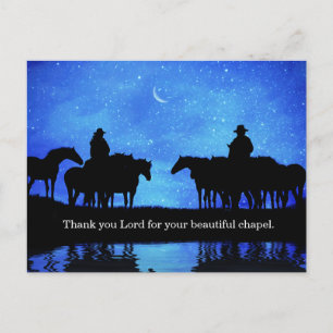 Cartes Pour Fêtes Annuelles Cowboy Cowgirl Wranglers and Hors Holiday