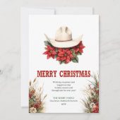 Cartes Pour Fêtes Annuelles Cowboy hat Christmas greeting card printable (Devant)