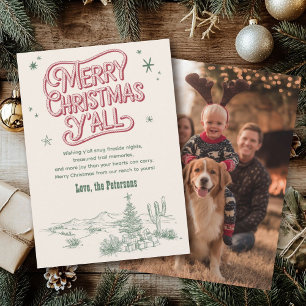 Cartes Pour Fêtes Annuelles Cowboy Noël Occidental Joyeux Noël Photo