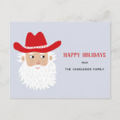 Cartes Pour Fêtes Annuelles Cowboy Santa Claus Christmas (Devant)