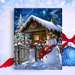 Cartes Pour Fêtes Annuelles Cowboy Snowman<br><div class="desc">Design Cowboy Snowman.</div>