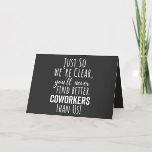 Cartes Pour Fêtes Annuelles Coworker Moving Leaving