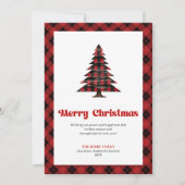 Cartes Pour Fêtes Annuelles Cozy Buffalo Plaid Christmas Tree Greeting Card (Devant)