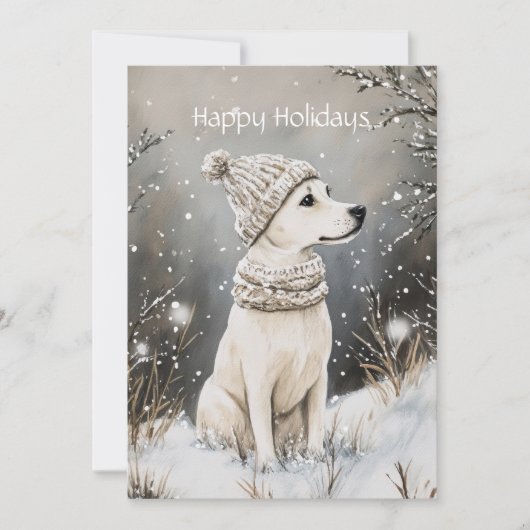 Cartes Pour Fêtes Annuelles Cozy Dog Christmas (Devant)