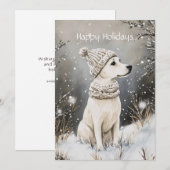 Cartes Pour Fêtes Annuelles Cozy Dog Christmas (Devant / Derrière)
