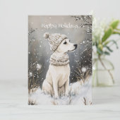 Cartes Pour Fêtes Annuelles Cozy Dog Christmas (Debout devant)