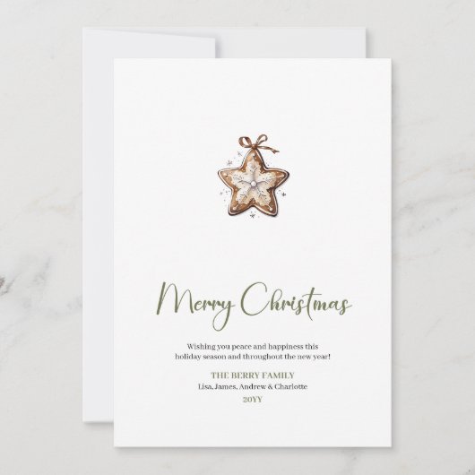 Cartes Pour Fêtes Annuelles Cozy Editable Script Font Christmas Greeting Card (Devant)