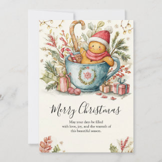 Cartes Pour Fêtes Annuelles Cozy Gingerbread Holiday Delight