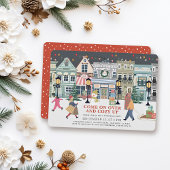 Cartes Pour Fêtes Annuelles Cozy Up Christmas Holiday Town Holiday Party