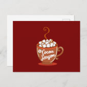 Cartes Pour Fêtes Annuelles Cozy up with this sweet Cocoa Season design  (Devant / Derrière)