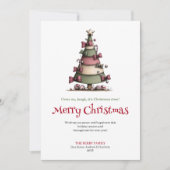Cartes Pour Fêtes Annuelles Cozy Whimsical Christmas Tree Minimalist Card (Devant)