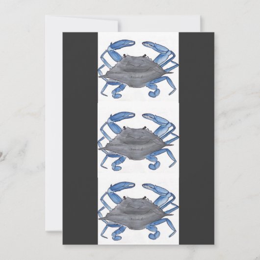 Cartes Pour Fêtes Annuelles Crabe bleu (Devant)