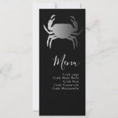 Cartes Pour Fêtes Annuelles Crabe Boule Nautique Blue Beach Mariage Noir (Devant)