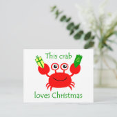 Cartes Pour Fêtes Annuelles Crabe de Noël (Debout devant)