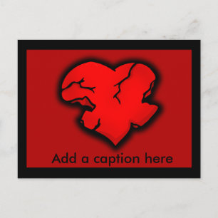 Cartes Pour Fêtes Annuelles Cracked Heart Anti Valentine à la Personnaliser