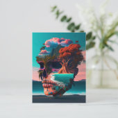 Cartes Pour Fêtes Annuelles Crâne coloré (Debout devant)