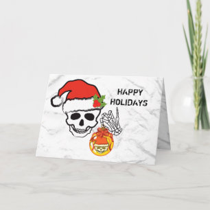 Cartes Pour Fêtes Annuelles Crâne de Noël