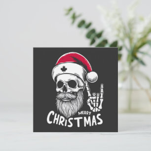 Cartes Pour Fêtes Annuelles Crâne de Noël canadien