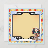 Cartes Pour Fêtes Annuelles Crâne de Sucre Mignon (Dos)