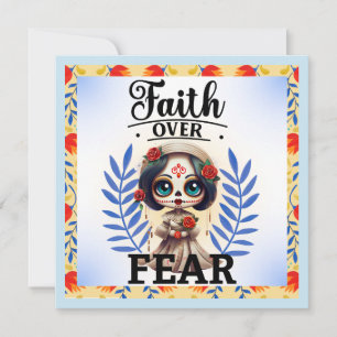 Cartes Pour Fêtes Annuelles Crâne de Sucre Mignon