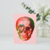 Cartes Pour Fêtes Annuelles Crâne de Valentine (Debout devant)