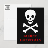 Cartes Pour Fêtes Annuelles Crâne et os croisés (Devant / Derrière)