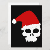 Cartes Pour Fêtes Annuelles crâne goth noël (Devant / Derrière)