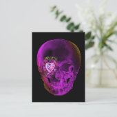 Cartes Pour Fêtes Annuelles Crâne pourpre de Valentine (Debout devant)